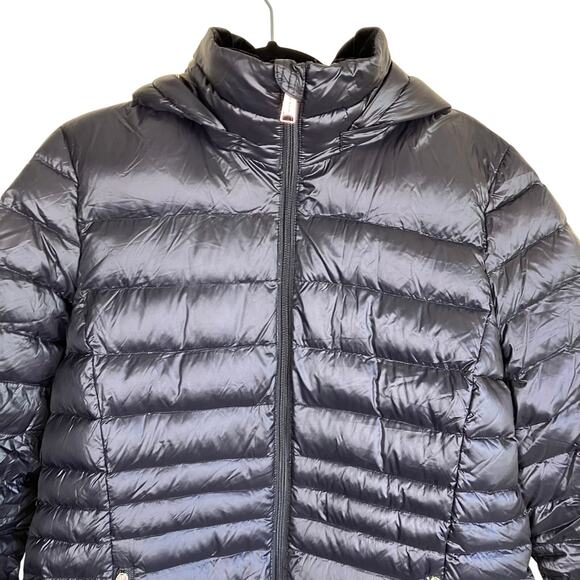 Andrew Marc Sz L Lightweight Packable Premium Down Jacket Quilted Long Black - Picture 3 of 16
